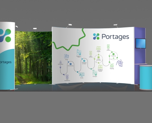 Portages trade show display